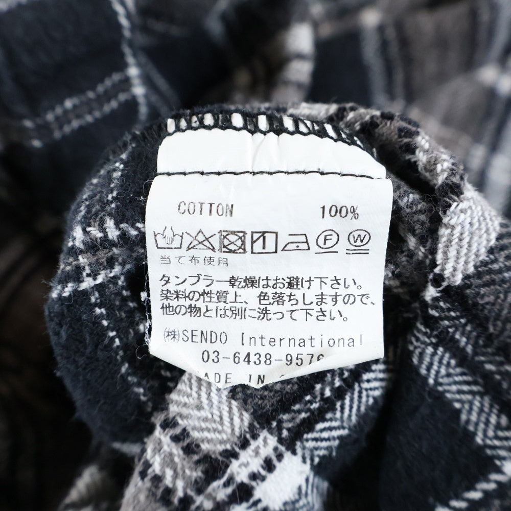 MLVINCE(メルヴィンス) flannel check shirt フランネルチェックシャツ 長袖シャツ ブラウン