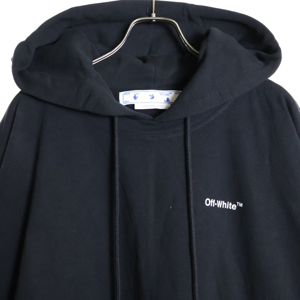 OFF-WHITE(オフホワイト) オフホワイト パーカーレイヤードオーバーサイズスウェットプルオーバーパーカー OMBB098C99FLE001 ブラック