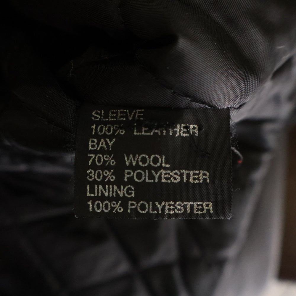 STUSSY(ステューシー) 90S 15周年 ロゴ刺繍 スタジアムジャケット ブラック