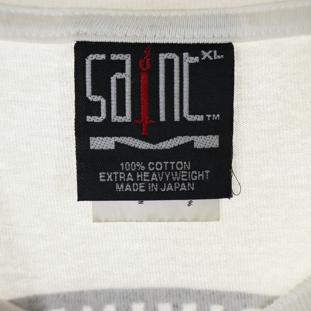 SAINT MICHAEL(セントマイケル) 23AW×河村康輔 COMPLICATED PRINT S/S TEE フロントプリント 半袖Tシャツ カットソー ホワイト SM-A23-0000-C18