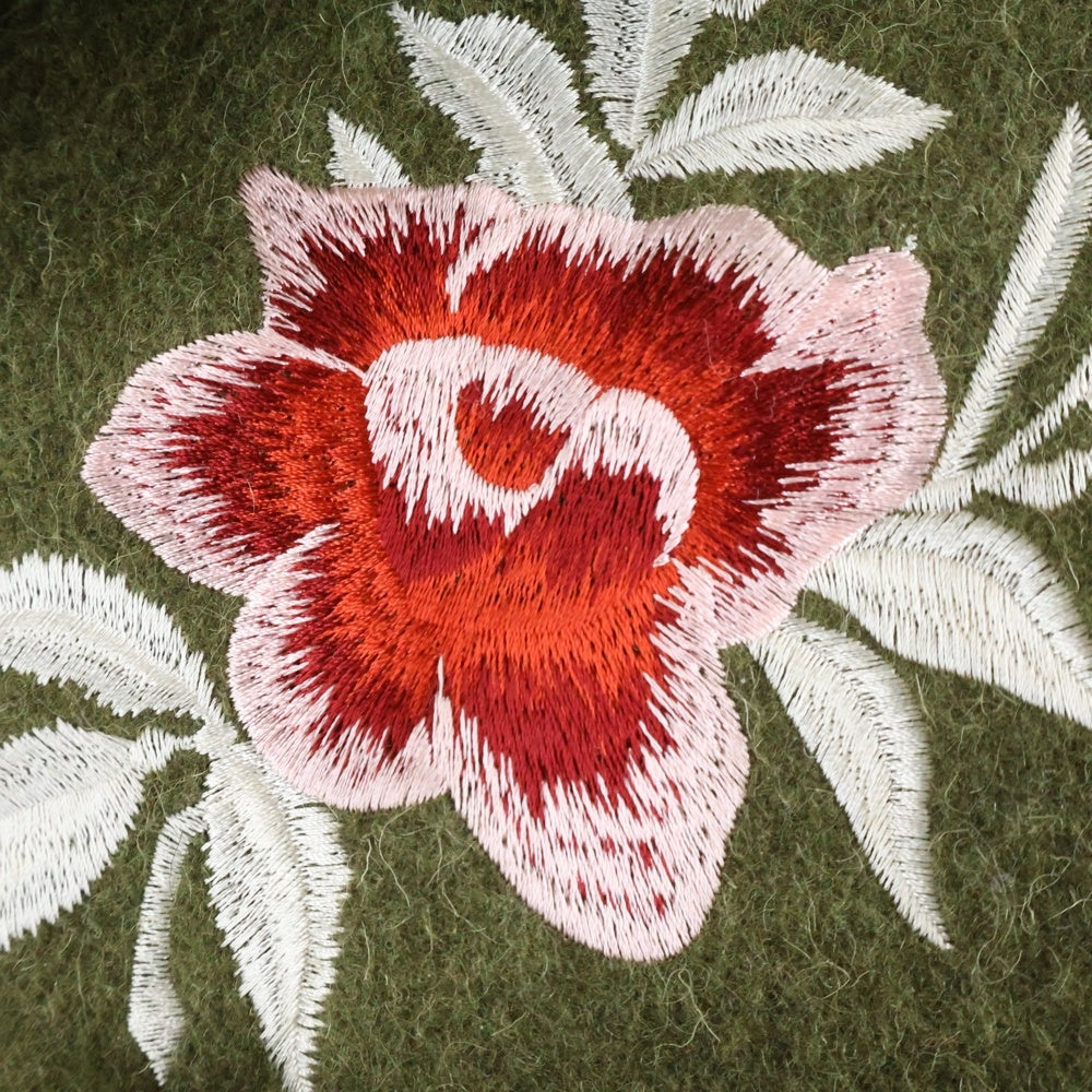 READY MADE(レディメイド) 17AW OVERSIZE SHIRT オーバーサイズシャツ デザイン刺繍 シャツジャケット カーキ