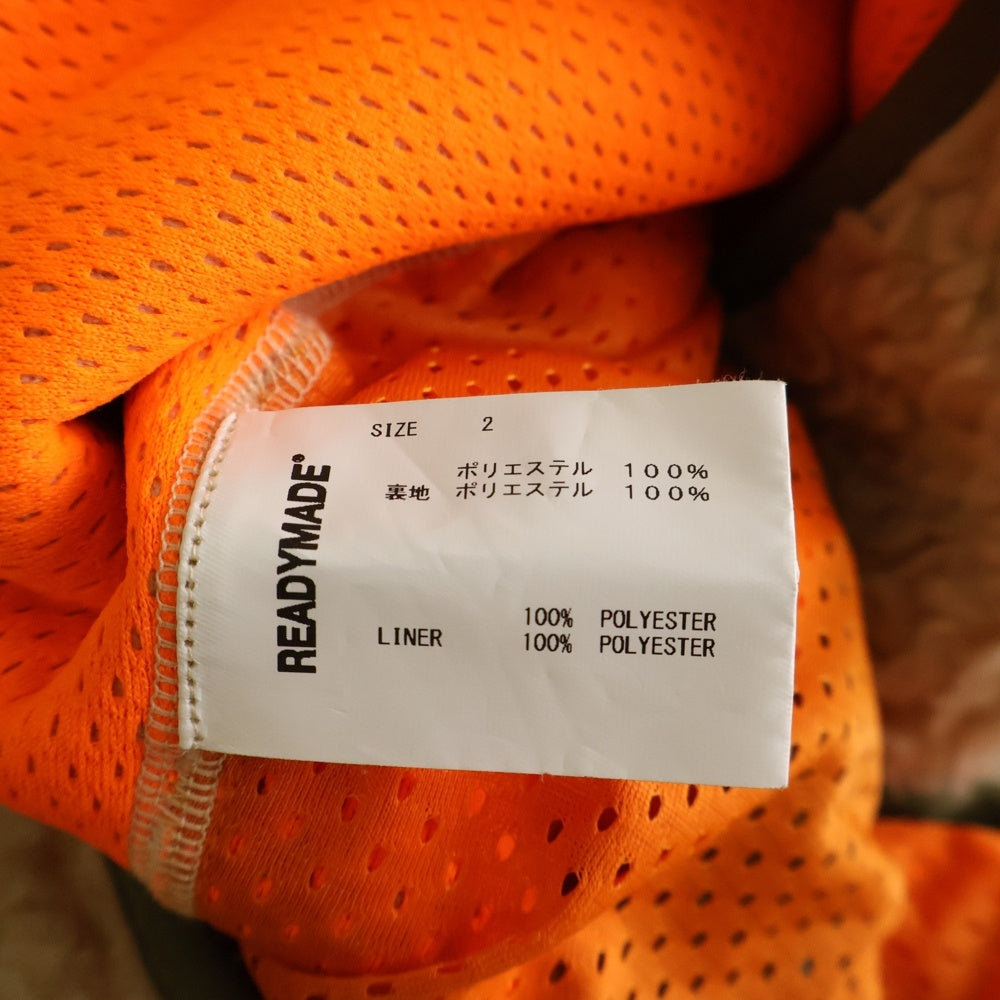 READY MADE(レディメイド) 21AW TEDDY JACKET ボア フリース テディジャケット ベージュ RE-FU-BE-00-00-181