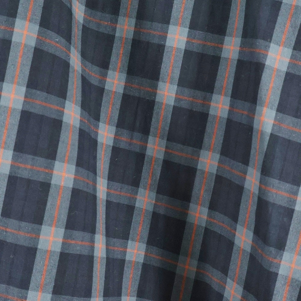 Marvine Pontiak shirt makers(マーヴィンポンティアックシャツメイカーズ) サイドジップスリット チェックシャツ ブラック