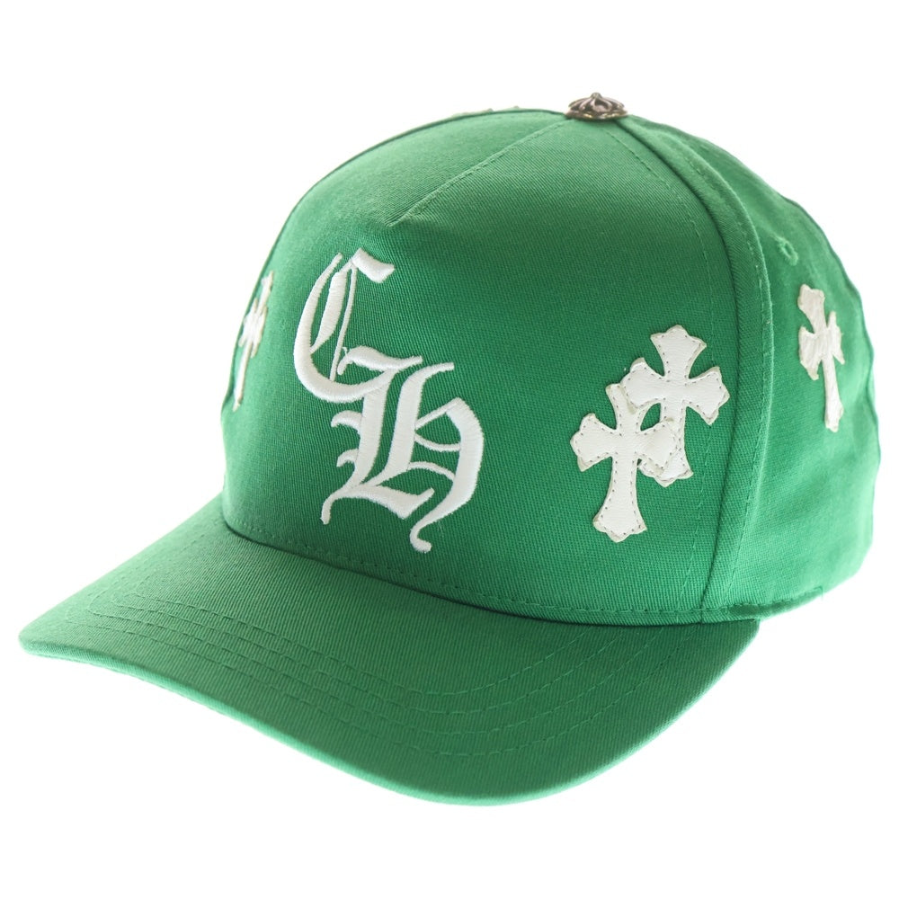 CHROME HEARTS(クロムハーツ) Trucker Cap クロスパッチ CH刺繍 トラッカーキャップ 帽子 グリーン/ホワイト