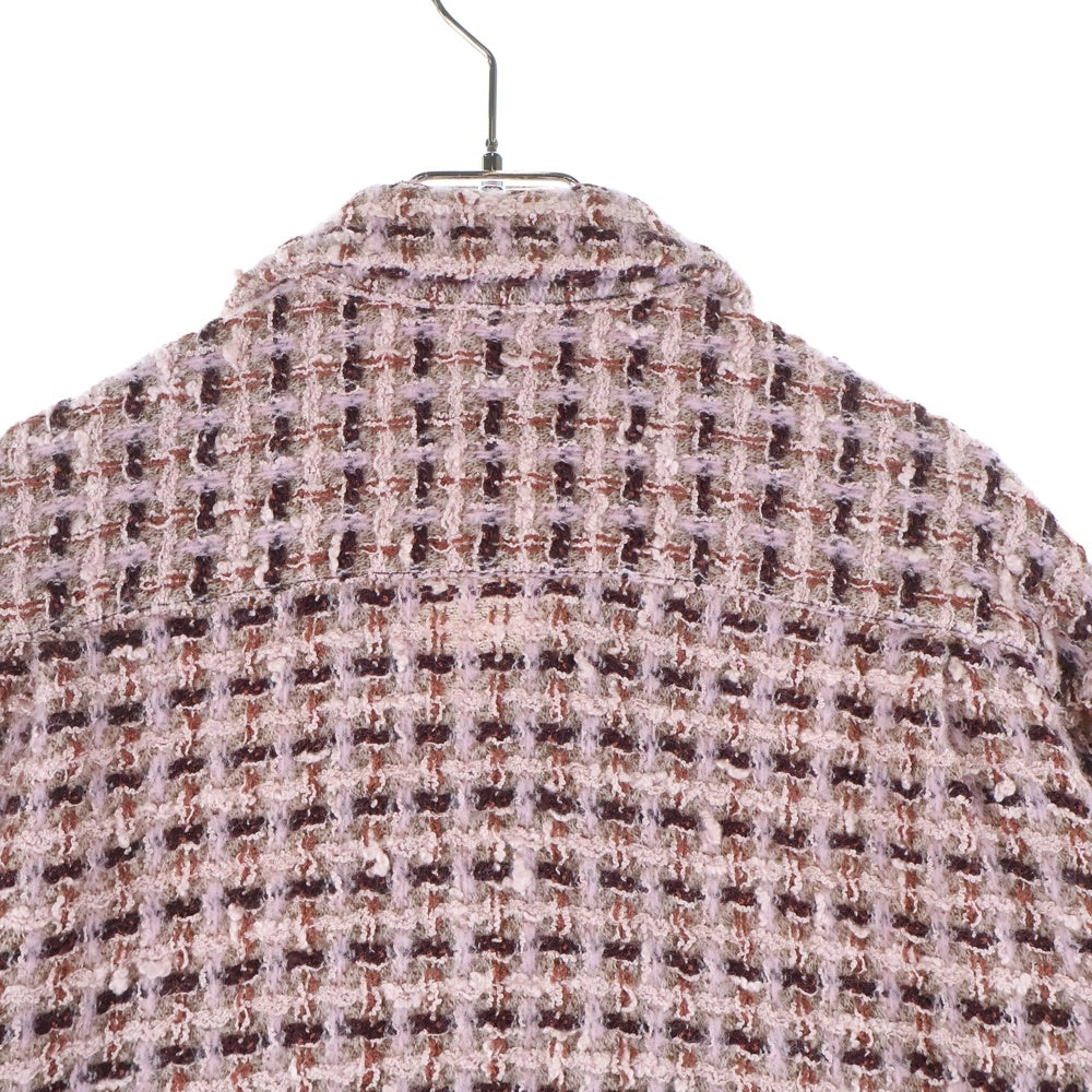 KAPITAL(キャピタル) fancy tweed board shirt ファンシー ツイード ボード 長袖シャツジャケット ピンク K2410LS092