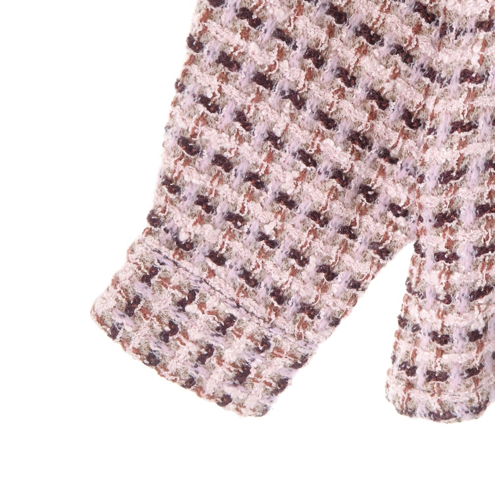 KAPITAL(キャピタル) fancy tweed board shirt ファンシー ツイード ボード 長袖シャツジャケット ピンク K2410LS092