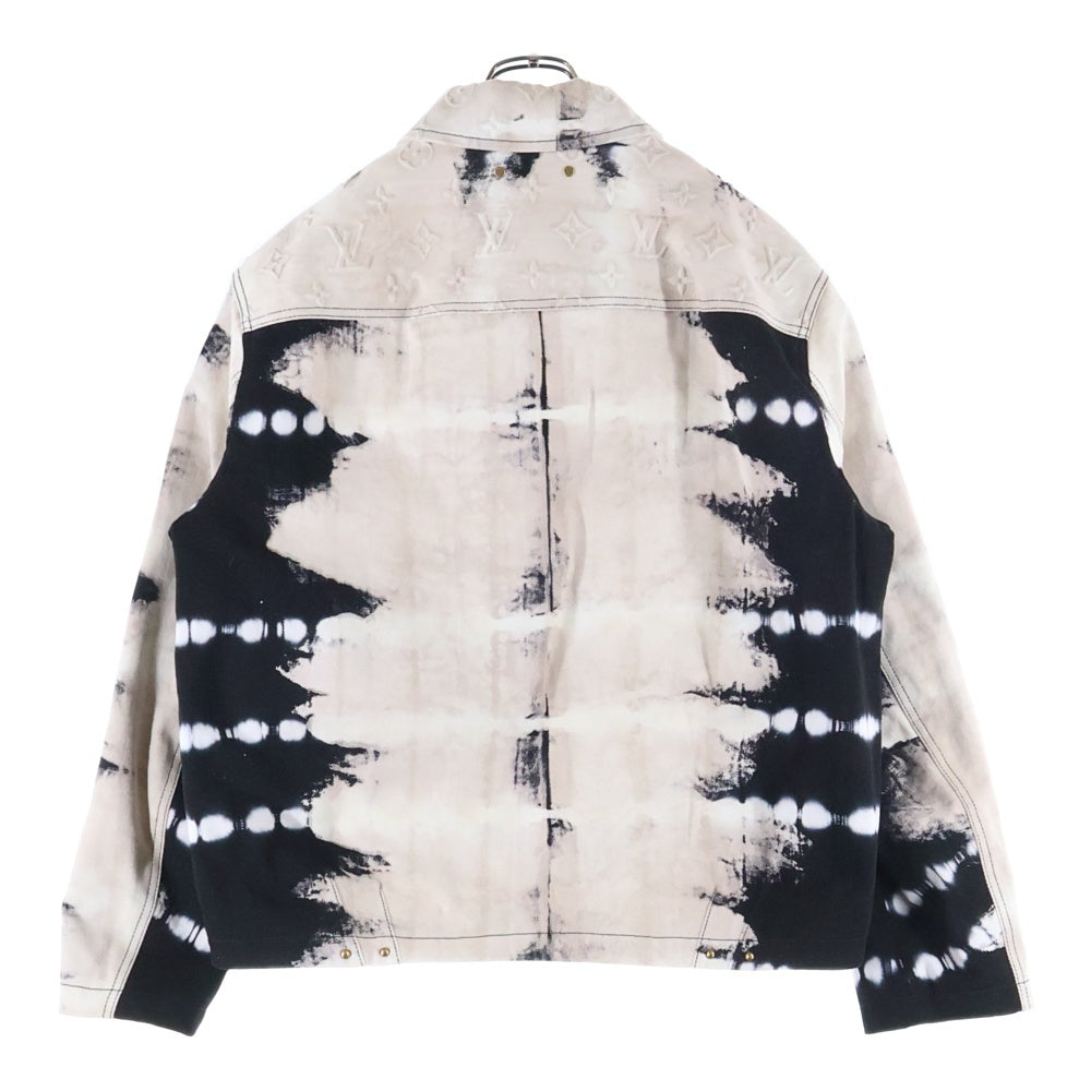 LOUIS VUITTON(ルイヴィトン) 22AW タイダイモノグラムデニムワークジャケット RM222 PU9 HNA63W ブラック/ホワイト