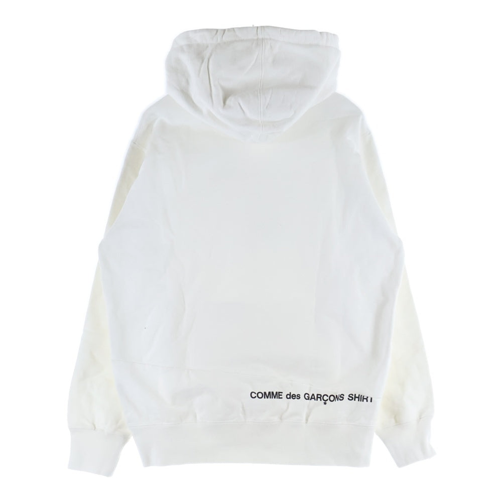 SUPREME(シュプリーム) 18AW ×Comme des Garcons SHIRT Split Box Logo Hooded Sweatshirt コムデギャルソンシャツ スピリットボックスロゴ プルオーバーパーカー フーディー