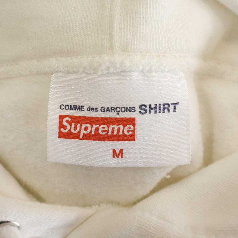 SUPREME(シュプリーム) 18AW ×Comme des Garcons SHIRT Split Box Logo Hooded Sweatshirt コムデギャルソンシャツ スピリットボックスロゴ プルオーバーパーカー フーディー