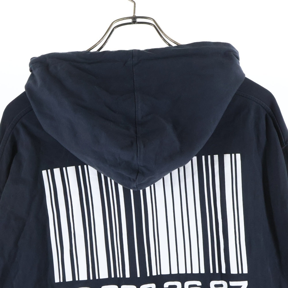 VETEMENTS(ヴェトモン) 22SS BACK TO THE FUTURE HOODIE バックトゥザフューチャー グラフィックプリント プルオーバーパーカー ブラック VL12TR400B