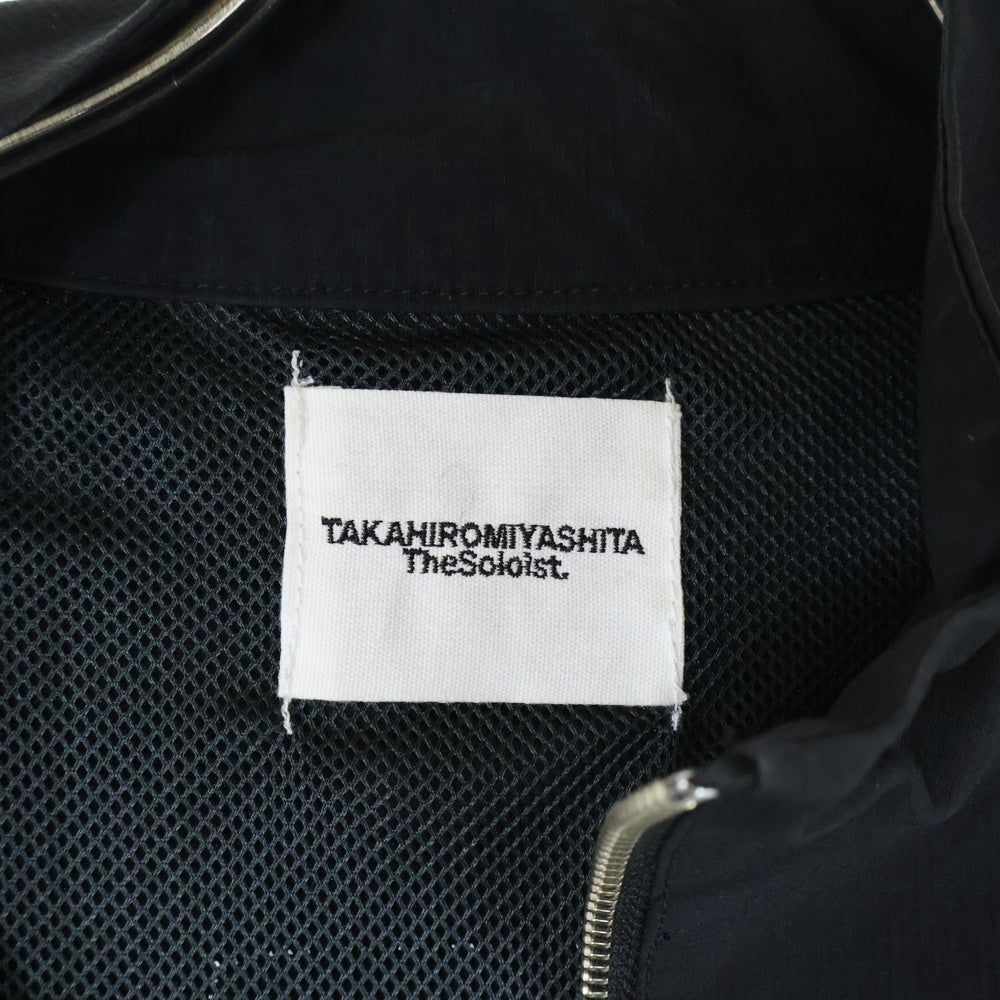 TAKAHIROMIYASHITA The SoloIst.(タカヒロミヤシタザソロイスト) Back Gusset Track Jacket Bone ボーン ナイロントラックジャケット ブラック sc.0001aSS24
