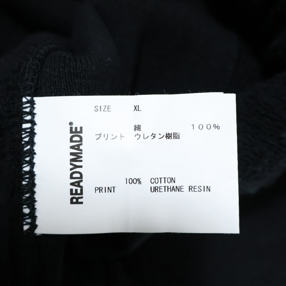 READY MADE(レディメイド) 20SS Smile Hoodie スマイル フレイム プリント フーディ スウェット プルオーバー パーカー ブラック RE-C0-BK-00-00-106