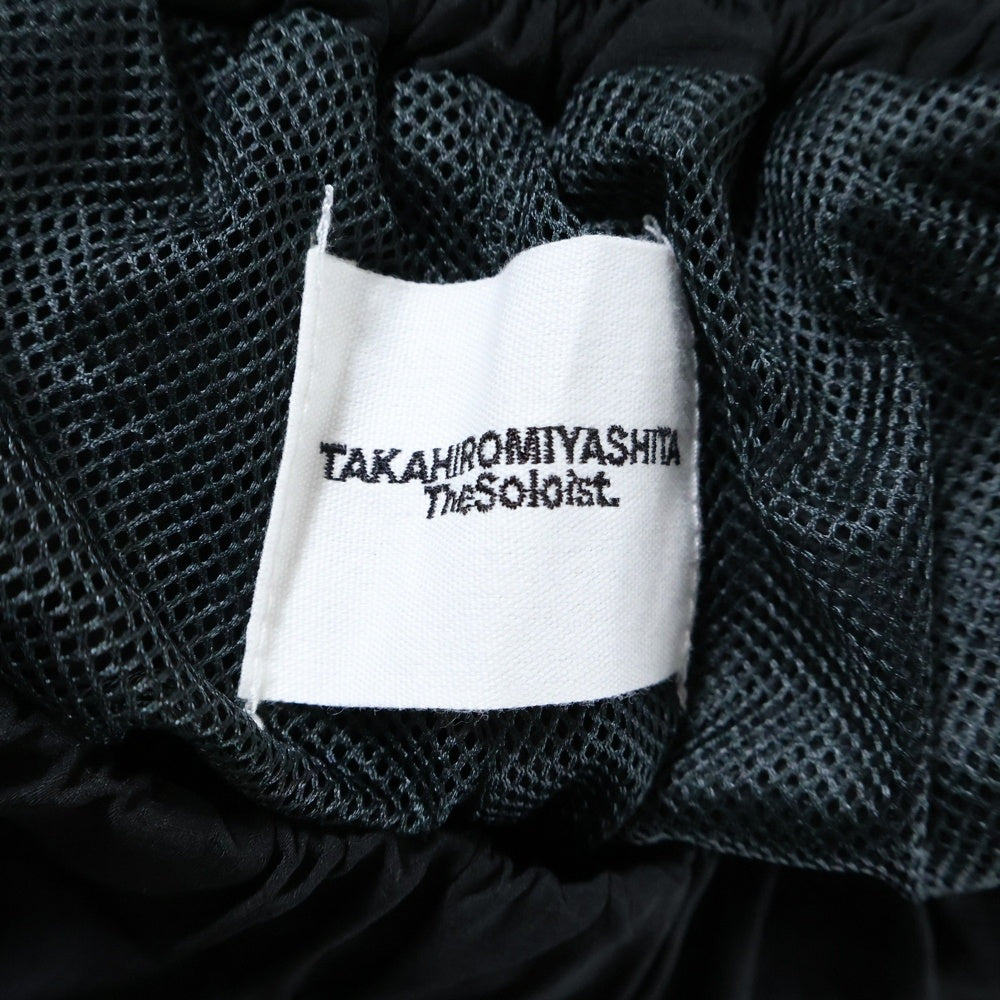 TAKAHIROMIYASHITA The SoloIst.(タカヒロミヤシタザソロイスト) BONE TRACK PANTS ボーン ナイロントラックパンツ ブラック sc.0002aSS24