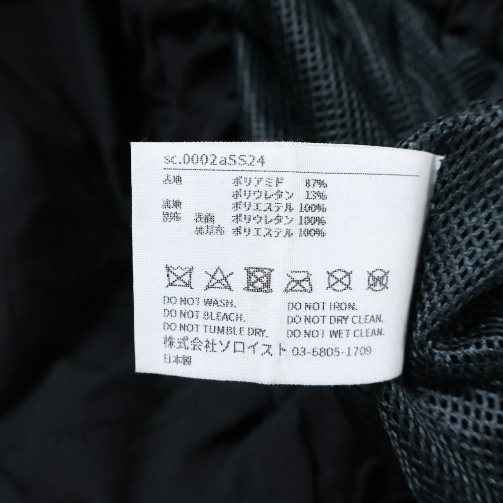 TAKAHIROMIYASHITA The SoloIst.(タカヒロミヤシタザソロイスト) BONE TRACK PANTS ボーン ナイロントラックパンツ ブラック sc.0002aSS24