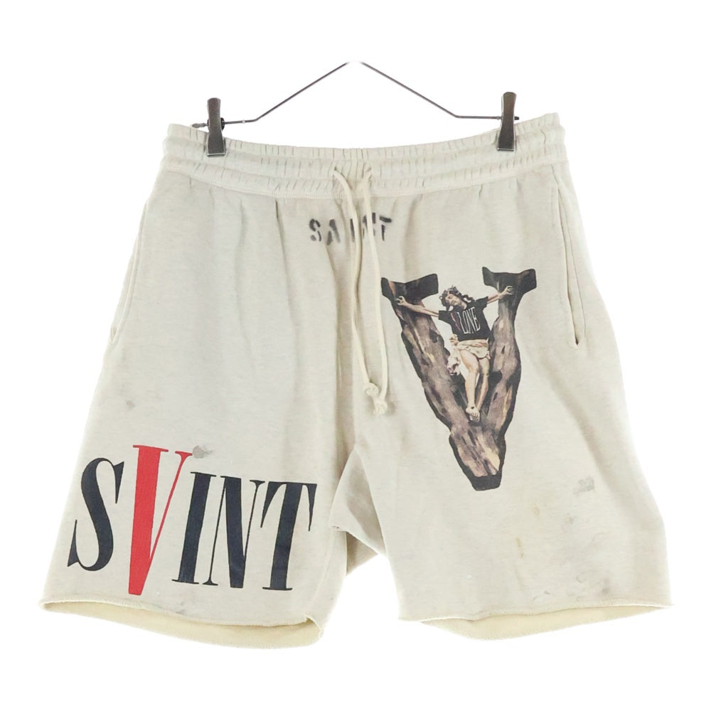 SAINT MICHAEL(セントマイケル) 22S ×VLONE SWEAT SHORT PANT スウェットショートパンツ グレー SM-S22-0000-071