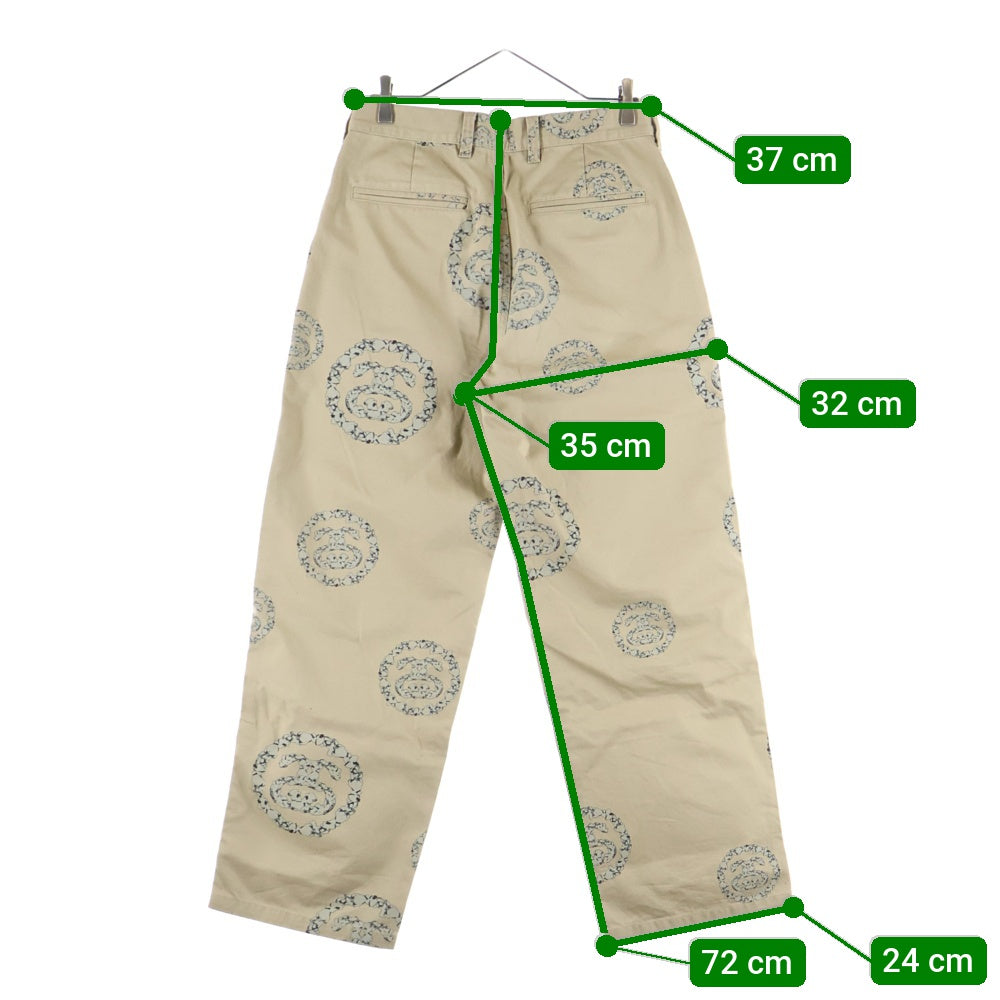 DENIM TEARS(デニムティアーズ) ×STUSSY DOUBLE S WREATH CHINO ステューシー ダブルエスチノパンツ ベージュ 25S316091