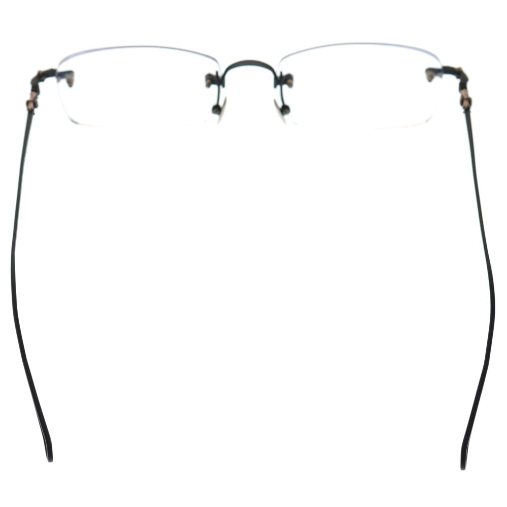 CHROME HEARTS(クロムハーツ) SINNERGASM II クロステンプル リムレス アイウェア 眼鏡 ブラック/シルバー