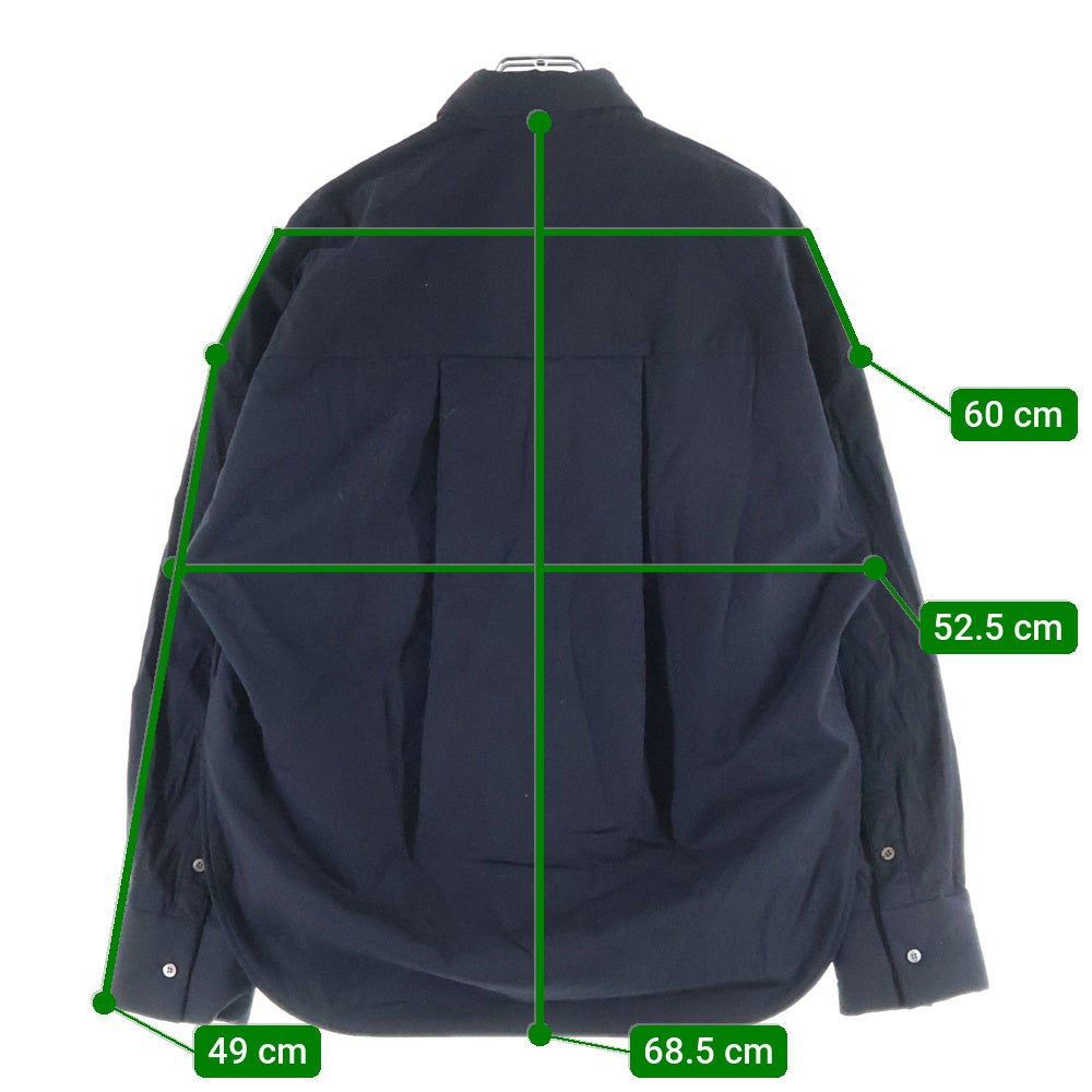 ENFOLD(エンフォルド) コットンパディングシャツ ブラック 300DA130-2300