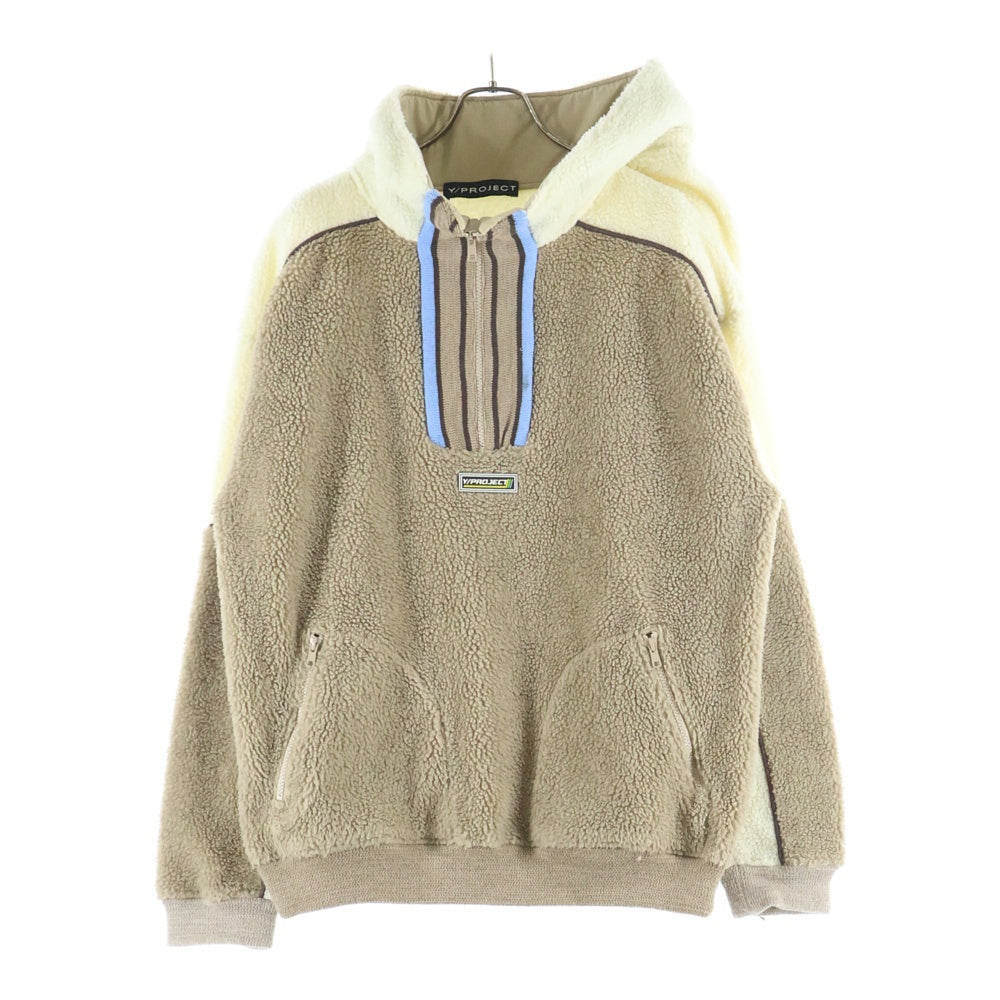 Y/PROJECT(ワイプロジェクト) 21AW CLIP SHOULDER FLEECE SWEATER フリース セーター ベージュ