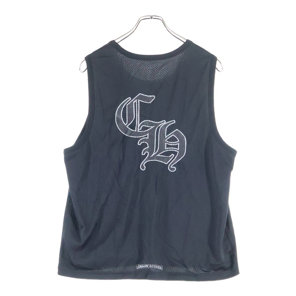 CHROME HEARTS(クロムハーツ) MESH WARM UP JERSEY リバーシブルCHロゴプリントメッシュタンクトップ ブラック
