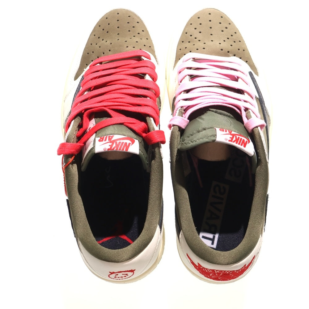 NIKE(ナイキ) ×TRAVIS SCOTT AIR JORDAN 1 LOW OG SP Reverse Olive トラヴィススコット エアジョーダン1 リバースオリーブ ローカットスニーカー US9/27cm DM7866-200