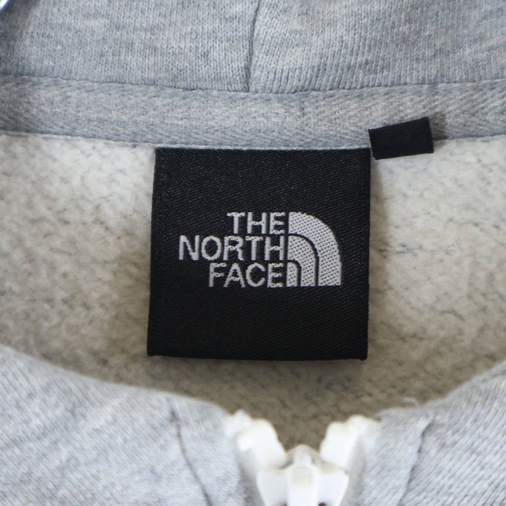 THE NORTH FACE(ザノースフェイス) REARVIEW FULLZIP HOODIE フードロゴ刺繍 NT11930 スウェットフルジップアップパーカー グレー