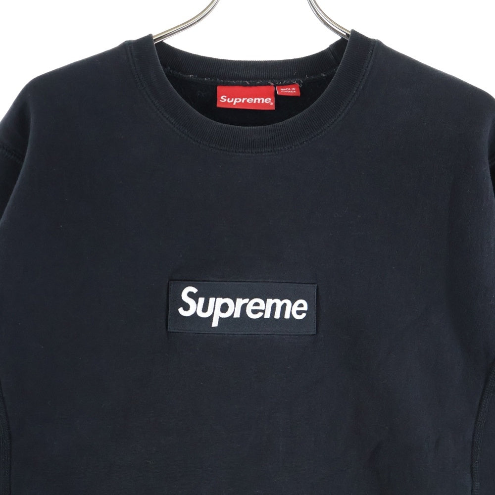 SUPREME(シュプリーム) 18AW Box Logo Crewneck Sweatshirt ボックスロゴクルーネック長袖スウェットトレーナー ブラック