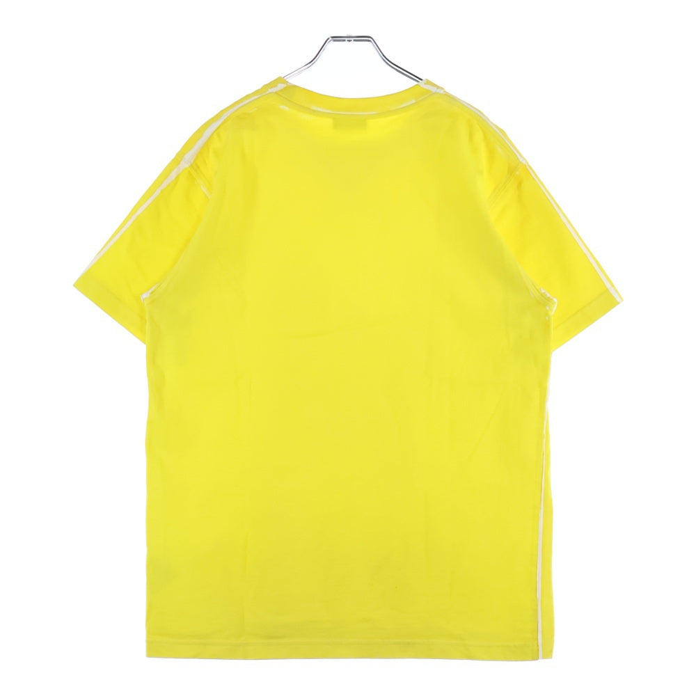 DIOR(ディオール) 20AW ×SHAWN STUSSY ショーン ステューシー ロゴプリント クルーネック コットン 半袖Tシャツ カットソー イエロー 033J625E0554