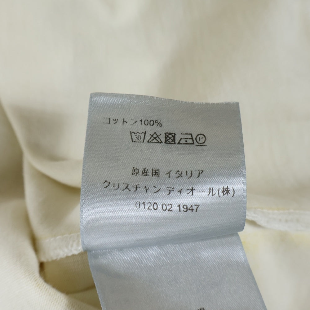 DIOR(ディオール) 20AW ×SHAWN STUSSY ショーン ステューシー ロゴプリント クルーネック コットン 半袖Tシャツ カットソー イエロー 033J625E0554