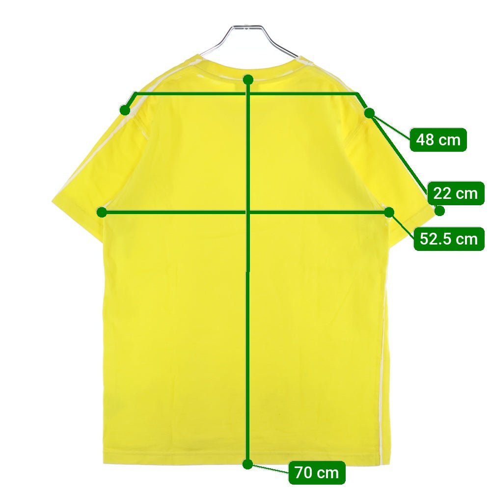 DIOR(ディオール) 20AW ×SHAWN STUSSY ショーン ステューシー ロゴプリント クルーネック コットン 半袖Tシャツ カットソー イエロー 033J625E0554