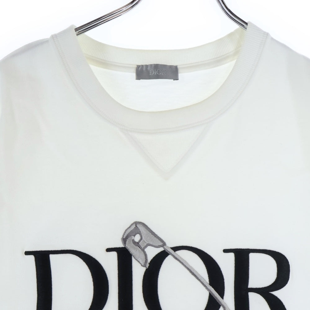 Dior HOMME(ディオールオム) DIOR AND JUDY BLAMET ジュディ ブレイム 刺繍半袖Tシャツカットソー ホワイト 043J625B0554
