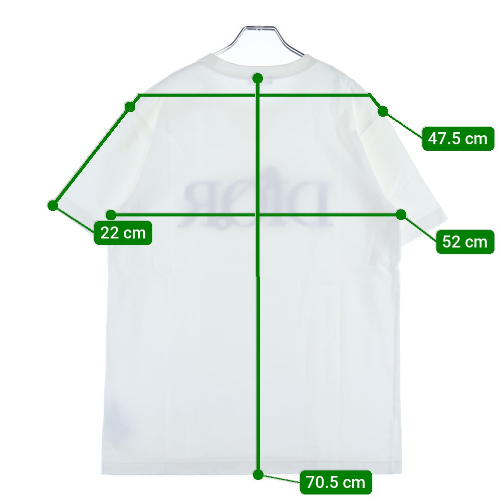 Dior HOMME(ディオールオム) DIOR AND JUDY BLAMET ジュディ ブレイム 刺繍半袖Tシャツカットソー ホワイト 043J625B0554