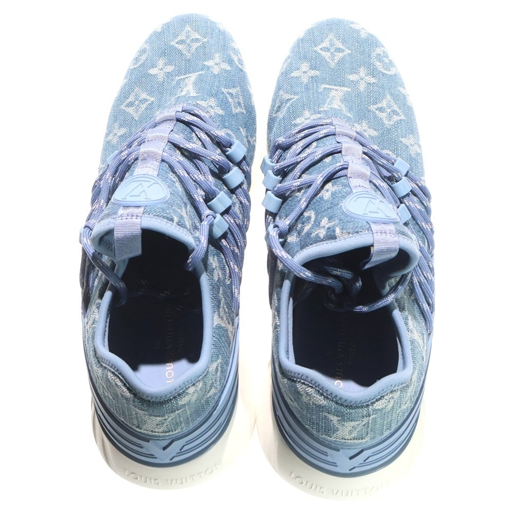 LOUIS VUITTON(ルイヴィトン) ファストレーン ライン モノグラムデニム ローカットスニーカー ランニングシューズ ブルー 1A4U49