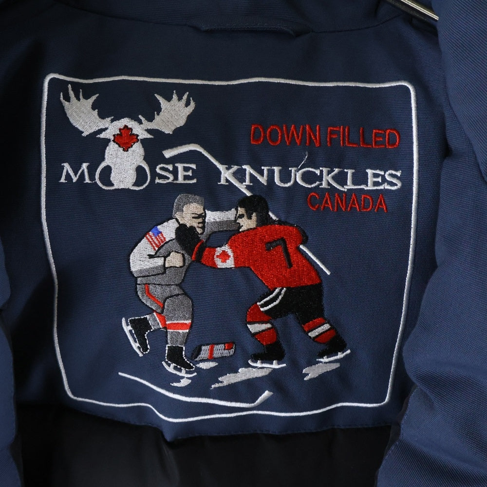 MOOSE KNUCKLES(ムースナックルズ) STIRLING PARKA スターリングパーカー フード付きダウンジャケット ネイビー MK2001MP