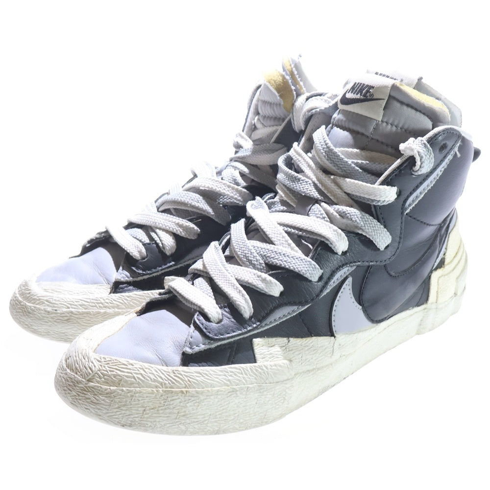 NIKE(ナイキ) ×Sacai BLAZER MID BV0072-002 サカイ ブレーザーミッド ハイカットスニーカー ブラック US7.0/25cm