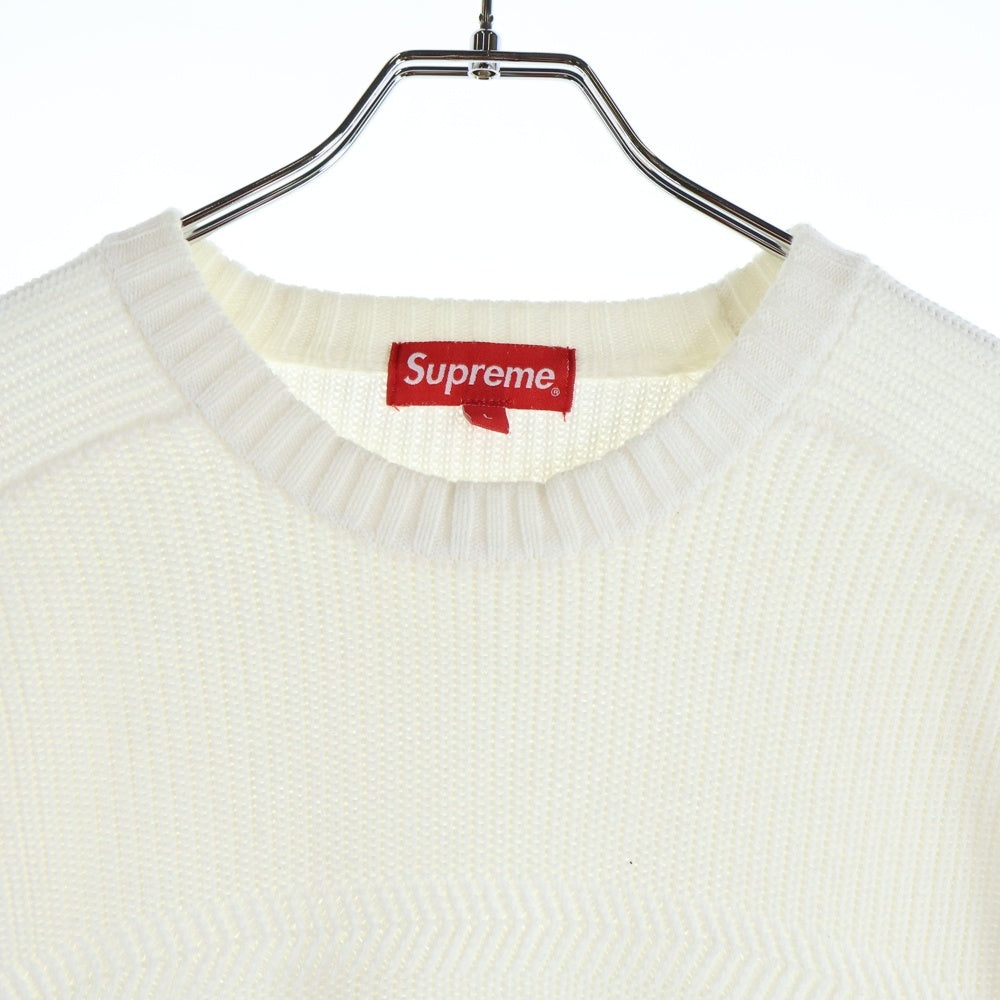 SUPREME(シュプリーム) 18SS Chest Stripe Raglan Sweater チェストストライプ ラグランセーター ニット ホワイト