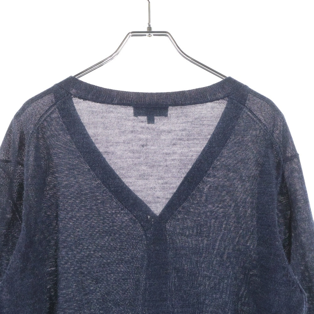 A.P.C(アーペーセー) リネンニットカーディガン パープル