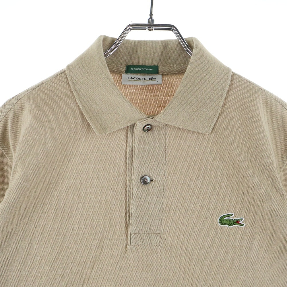 LACOSTE(ラコステ) ロゴ刺繍 半袖ポロシャツ ベージュ PH404P
