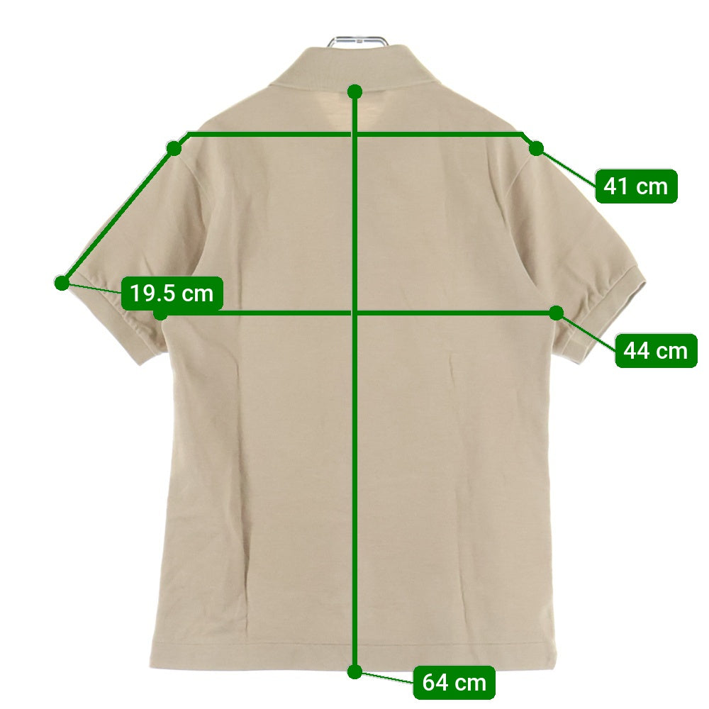 LACOSTE(ラコステ) ロゴ刺繍 半袖ポロシャツ ベージュ PH404P