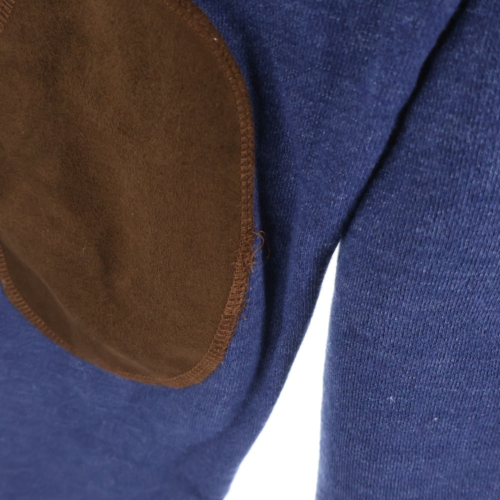 SOPHNET.(ソフネット) エルボーパッチ クルーネックスウェット ネイビー
