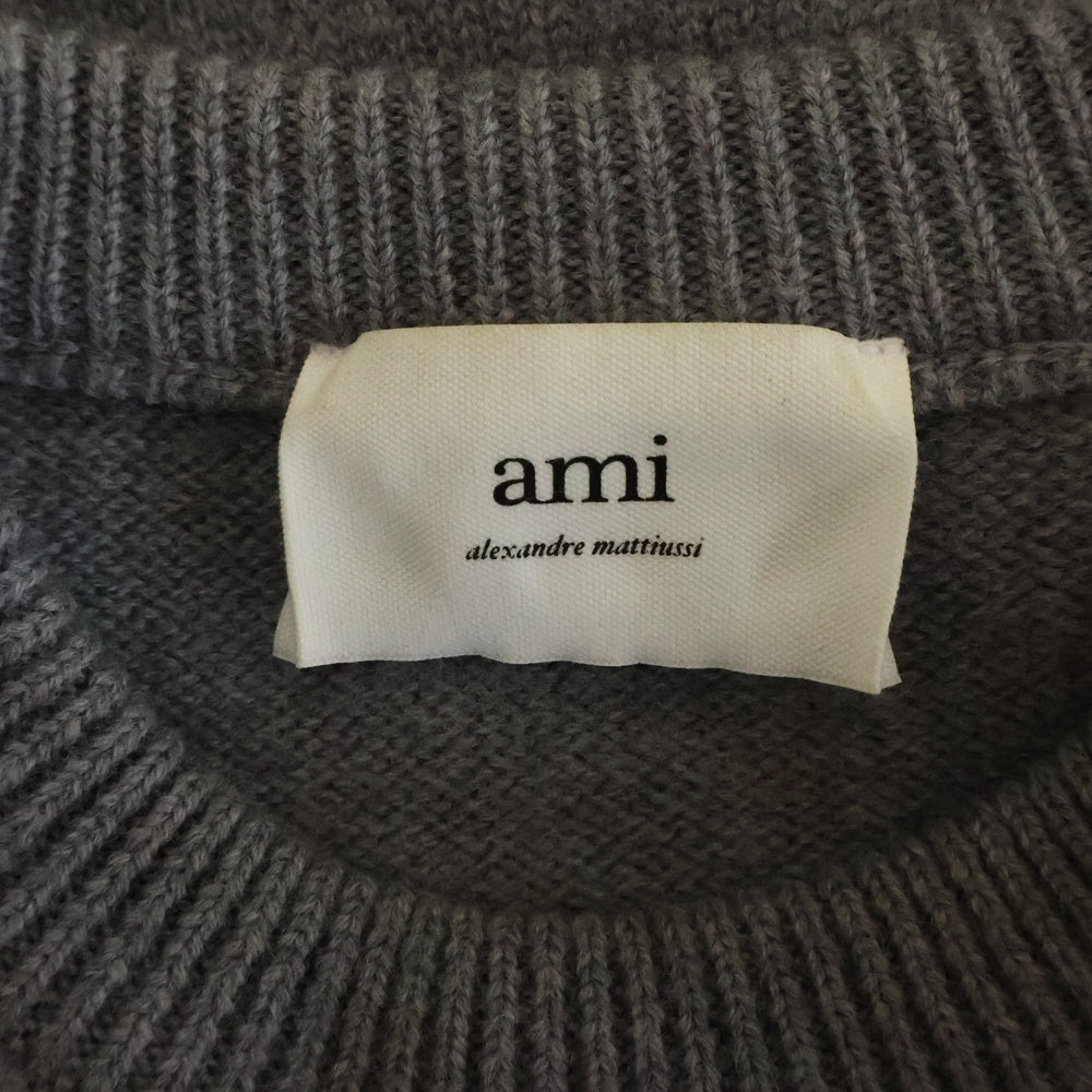 AMI Alexandre Mattiussi(アミアレクサンドルマテュッシ) Ami De Coeur クルーネックフェルトニット セーター UKS002.018 パープル