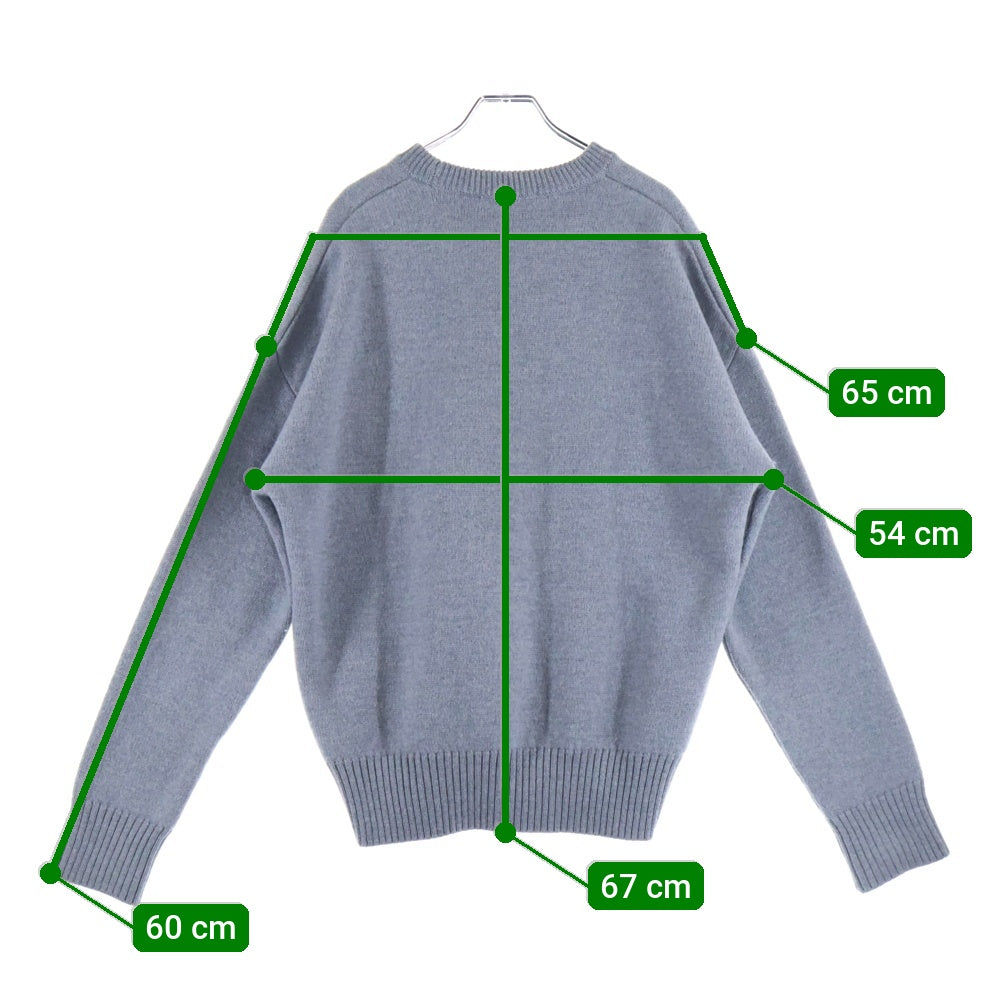 AMI Alexandre Mattiussi(アミアレクサンドルマテュッシ) Ami De Coeur クルーネックフェルトニット セーター UKS002.018 パープル