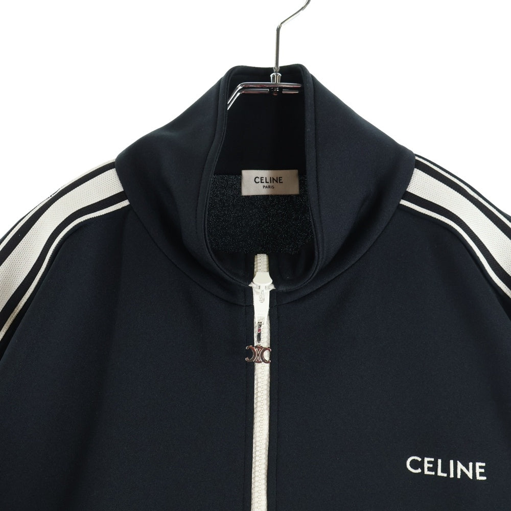 CELINE(セリーヌ) 24SS ダブルフェイスジャージ トラックスーツジャケット ブラック 2Y4901210