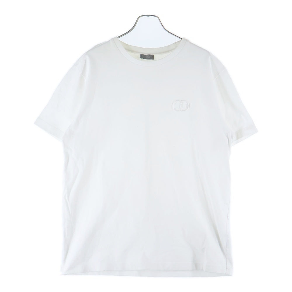 DIOR(ディオール) フロントロゴ刺繍 半袖Tシャツカットソー ホワイト