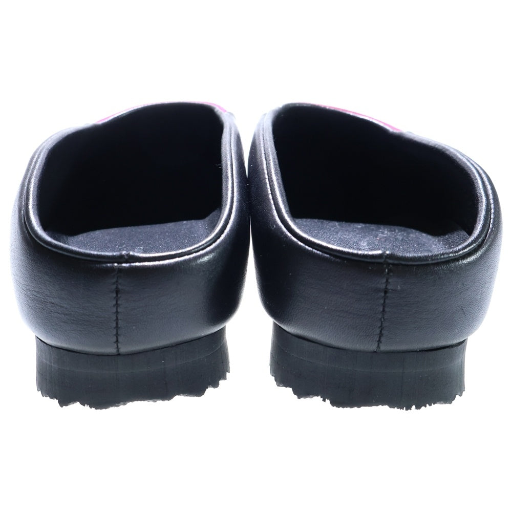 midorikawa(ミドリカワ) Carbon Leather Mule カーボンレザーミュール MR-009 ブラック/ピンク