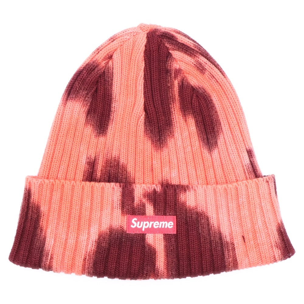 SUPREME(シュプリーム) 24SS Overdyed Beanie オーバーダイビーニー ロゴ刺繍ニット帽 オレンジ