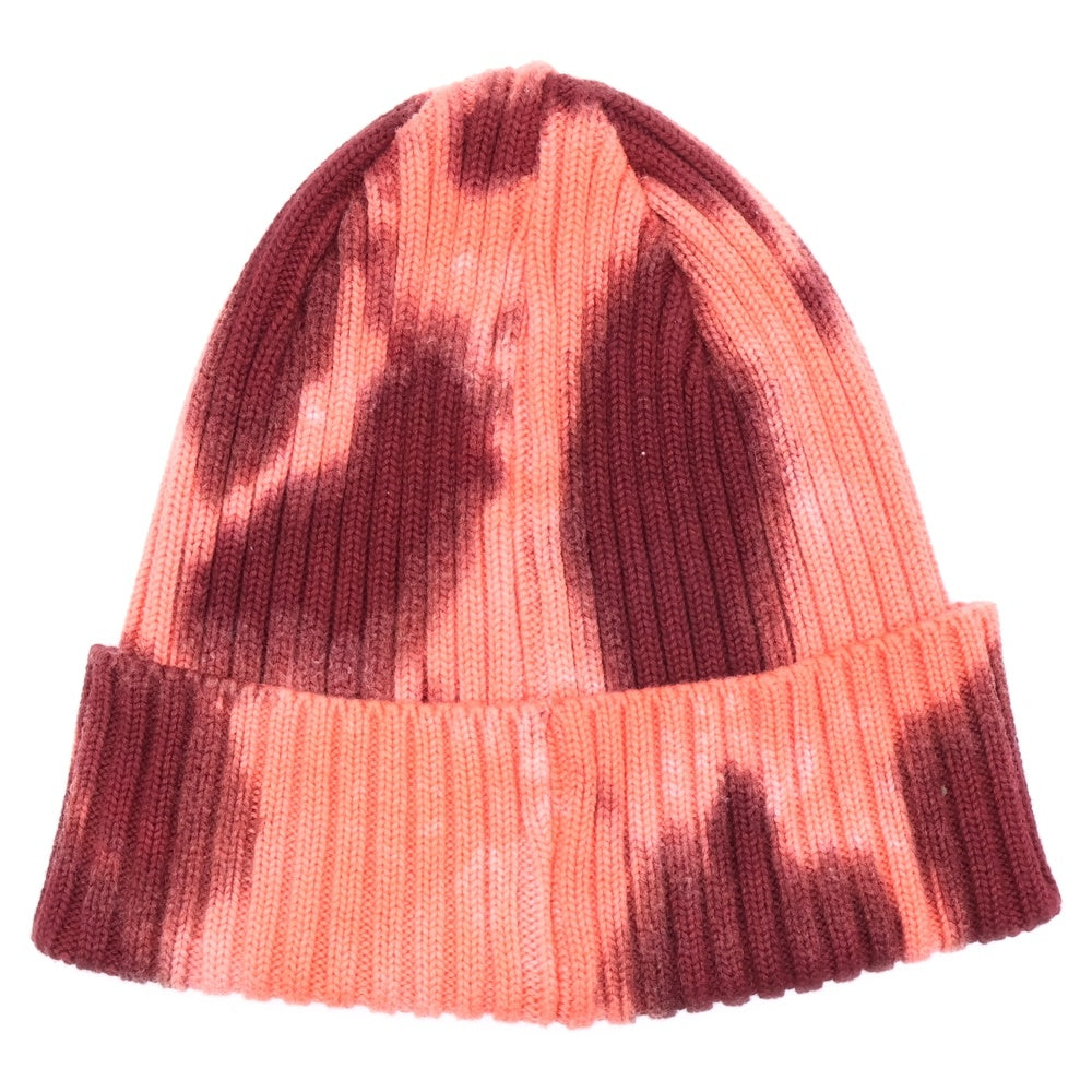 SUPREME(シュプリーム) 24SS Overdyed Beanie オーバーダイビーニー ロゴ刺繍ニット帽 オレンジ
