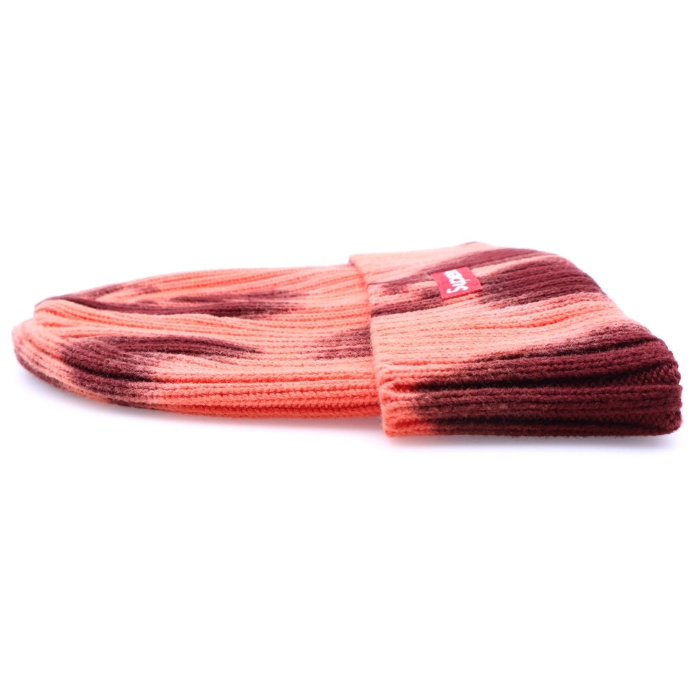 SUPREME(シュプリーム) 24SS Overdyed Beanie オーバーダイビーニー ロゴ刺繍ニット帽 オレンジ