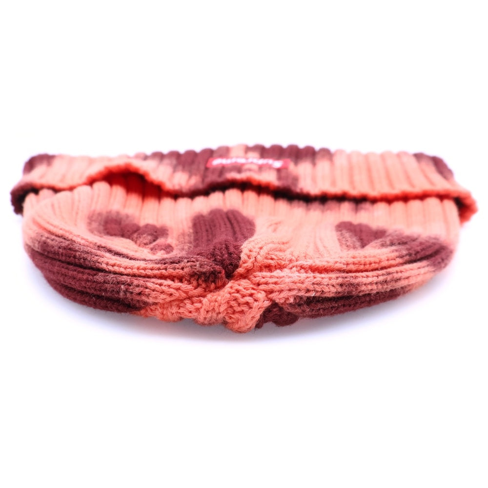 SUPREME(シュプリーム) 24SS Overdyed Beanie オーバーダイビーニー ロゴ刺繍ニット帽 オレンジ