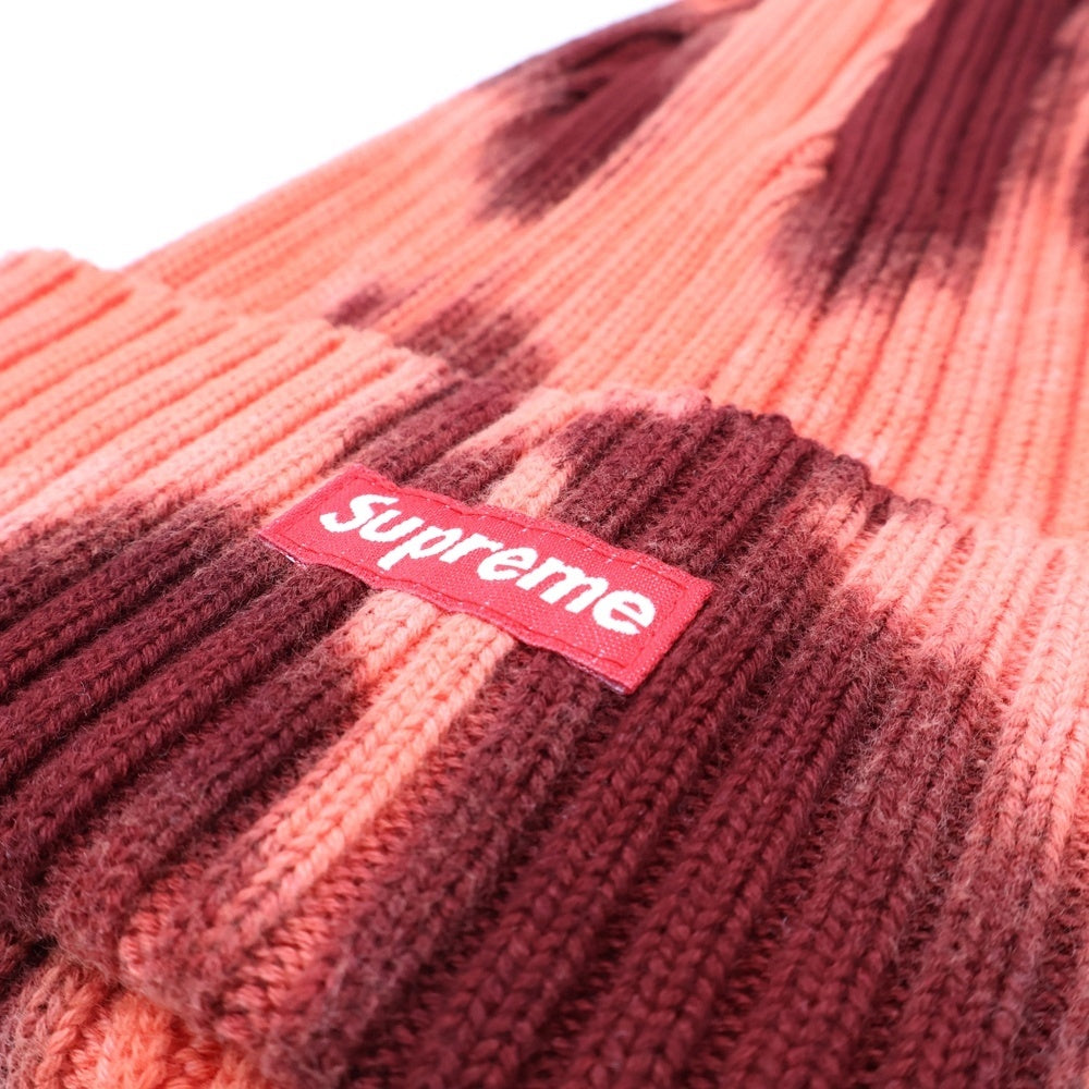SUPREME(シュプリーム) 24SS Overdyed Beanie オーバーダイビーニー ロゴ刺繍ニット帽 オレンジ